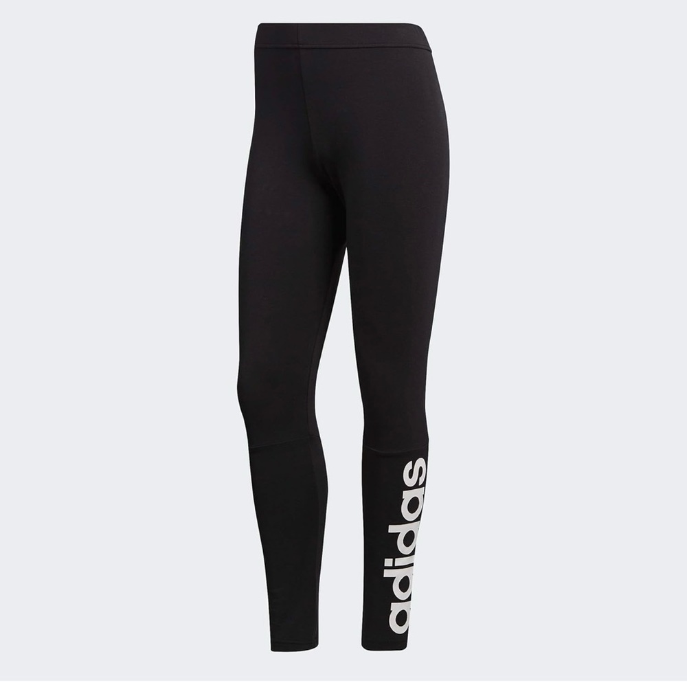 NWT ADIDAS Women's Loungewear High-waisted logo leggings in black, size M